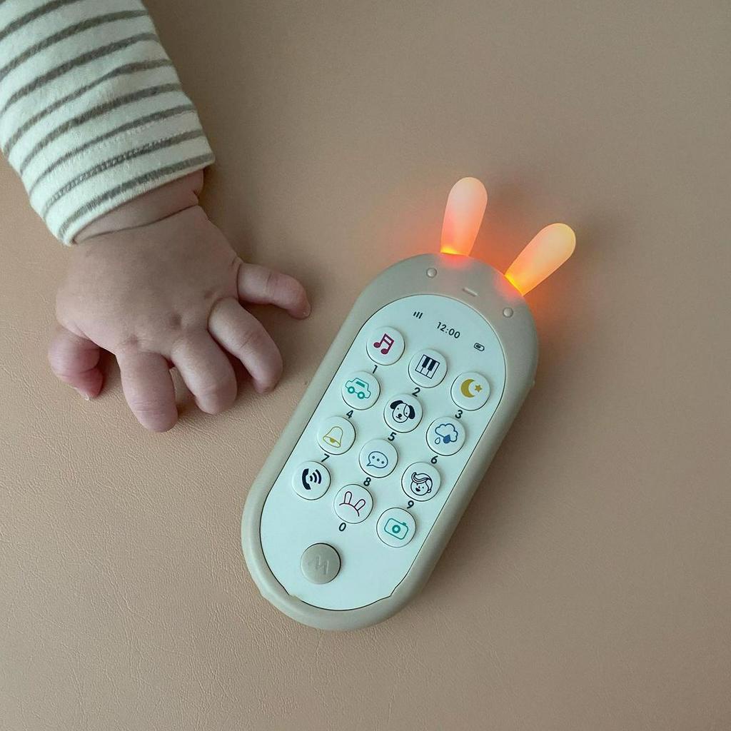 Điện thoại đồ chơi Baby Rabbit tai thỏ Hàn Quốc có phát nhạc Haave Bricks