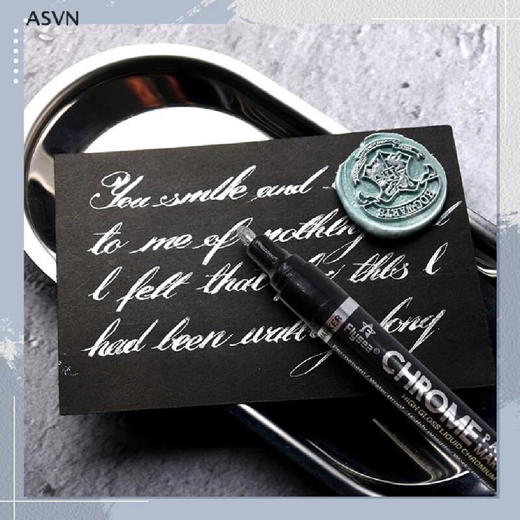 Asvn❤ Bút Vẽ Màu Nước Bằng Chrome Tráng Gương Chống Tia UV DIY