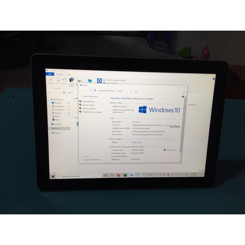 Laptop tapbet Surface Go mỏng đẹp chỉ 0,52kg zin đẹp win10 pro