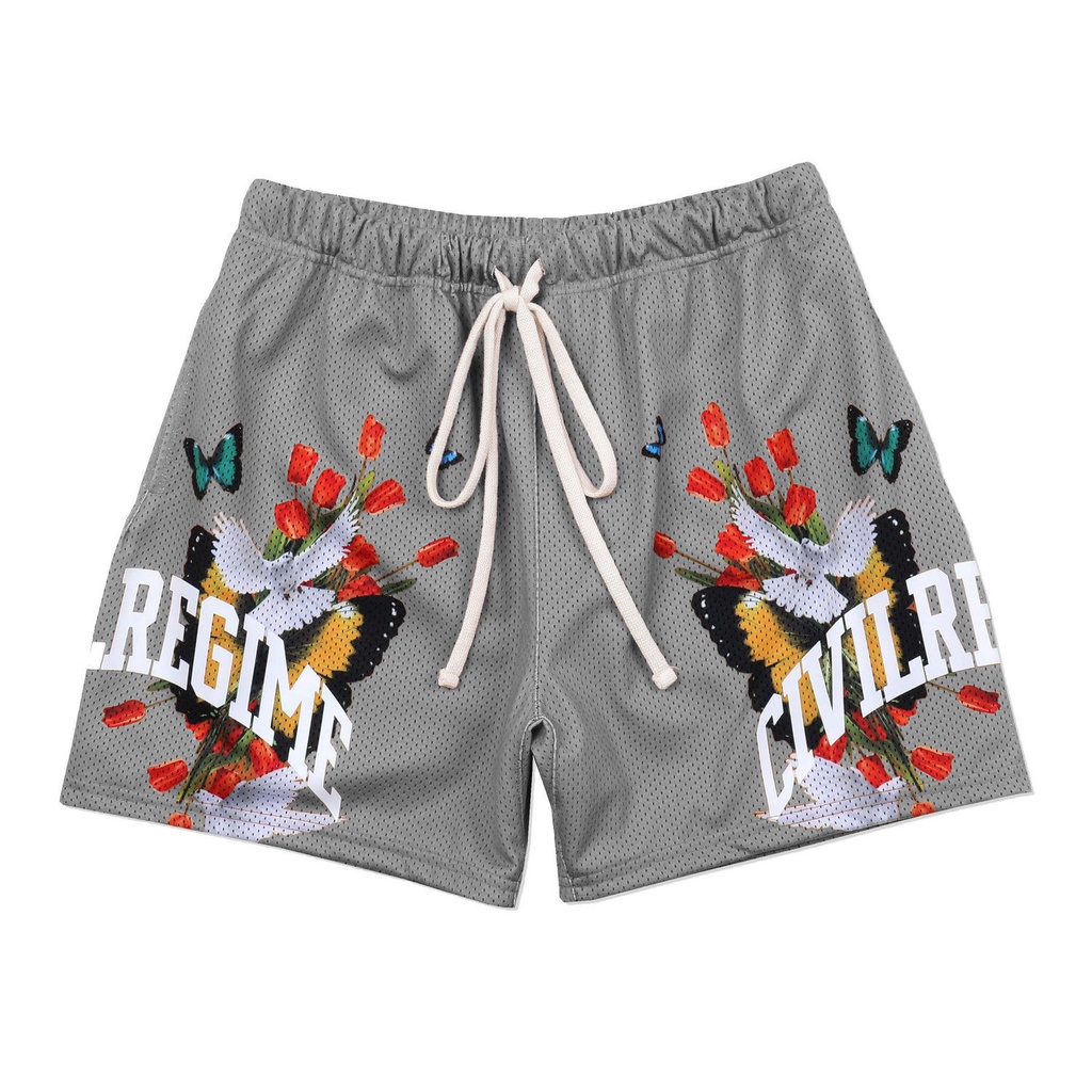 Bán Chạy!Quần Short Thể Thao Dáng Rộng Phối Lưới Nhanh Khô Phong Cách Đường Phố Mỹ Thời Trang Cho Nam 2022