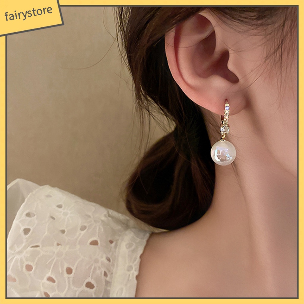 1 Đôi Bông Tai Ngọc Trai Giả Thời Trang Nữ Tính