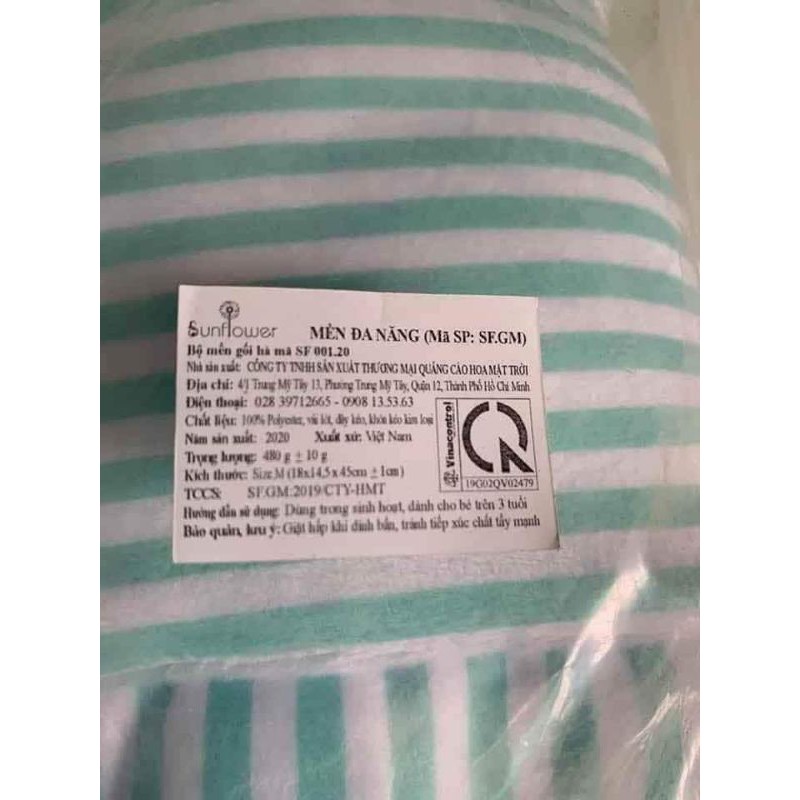 Bộ mền gối Hà Mã Hàng tặng từ sữa NAN