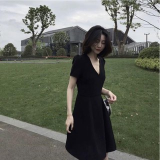 (Order) bigsize Đầm cổ V 