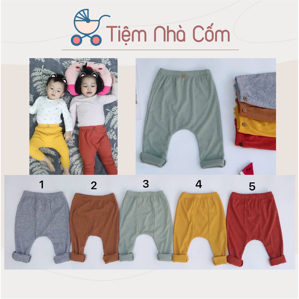 [Mẫu mới] Quần đáp đũng cho bé trai/bé gái thun tăm cao cấp - MC001