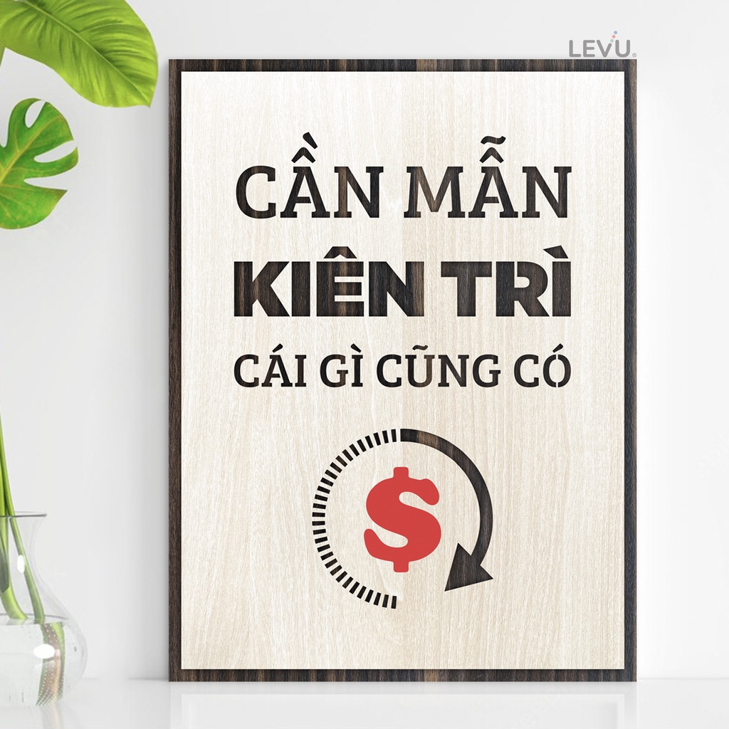 Tranh Tạo Động Lực Gỗ LEVU060 trang trí phòng hiện đại