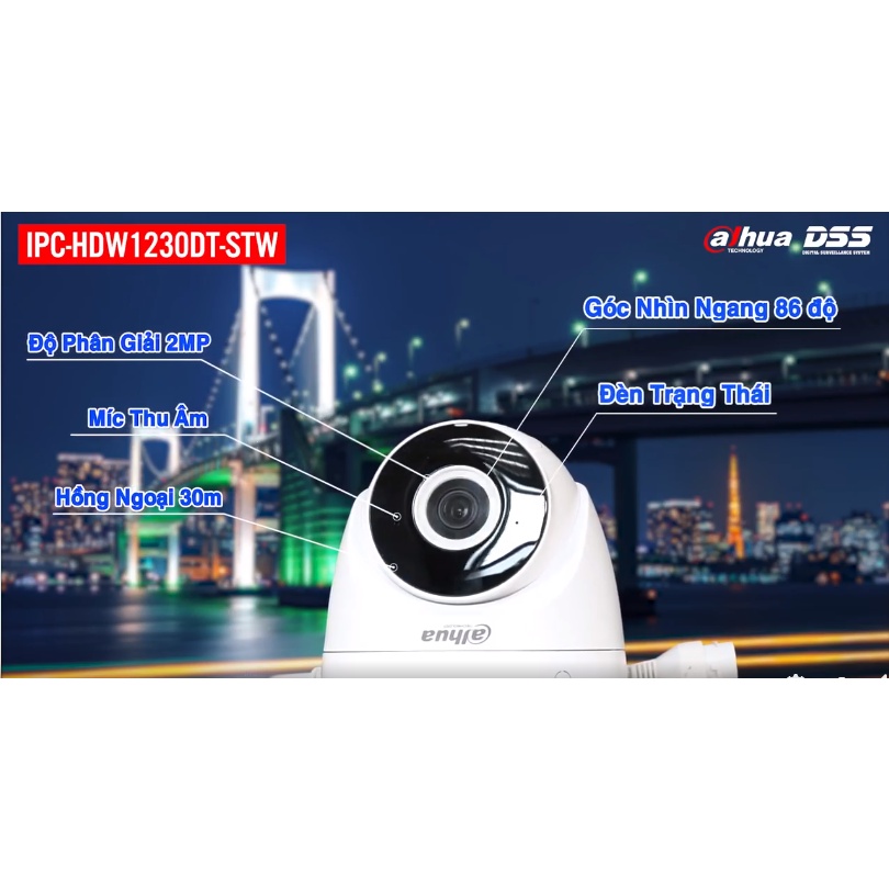 Camera wifi DAHUA 2MP, đàm thoại 2 chiều, 1230DT (chính hãng) | BigBuy360 - bigbuy360.vn