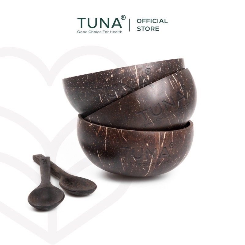 10 Bộ Chén Gáo Dừa Và Muỗng Gỗ Mun Giá Sỉ By Tuna