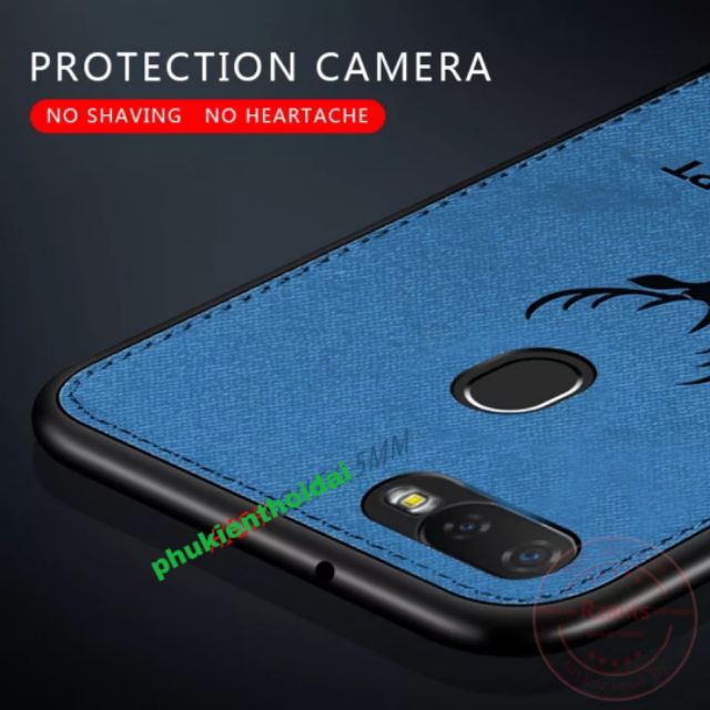 Ốp lưng Oppo F9 / Oppo Reno 2F Vải Deer hươu thời trang cao cấp chống sốc