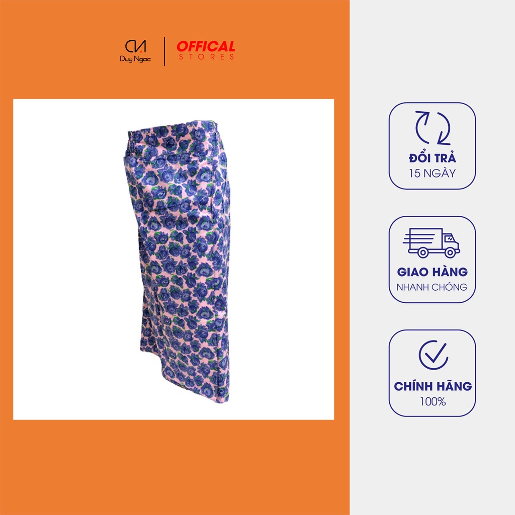 Váy Chống Nắng Hoa Xẻ 2 Lớp Dài Cho Nữ Duy Ngọc Cao Cấp, chất liệu vải Cotton dày dặn chống nắng hiệu quả (7988)