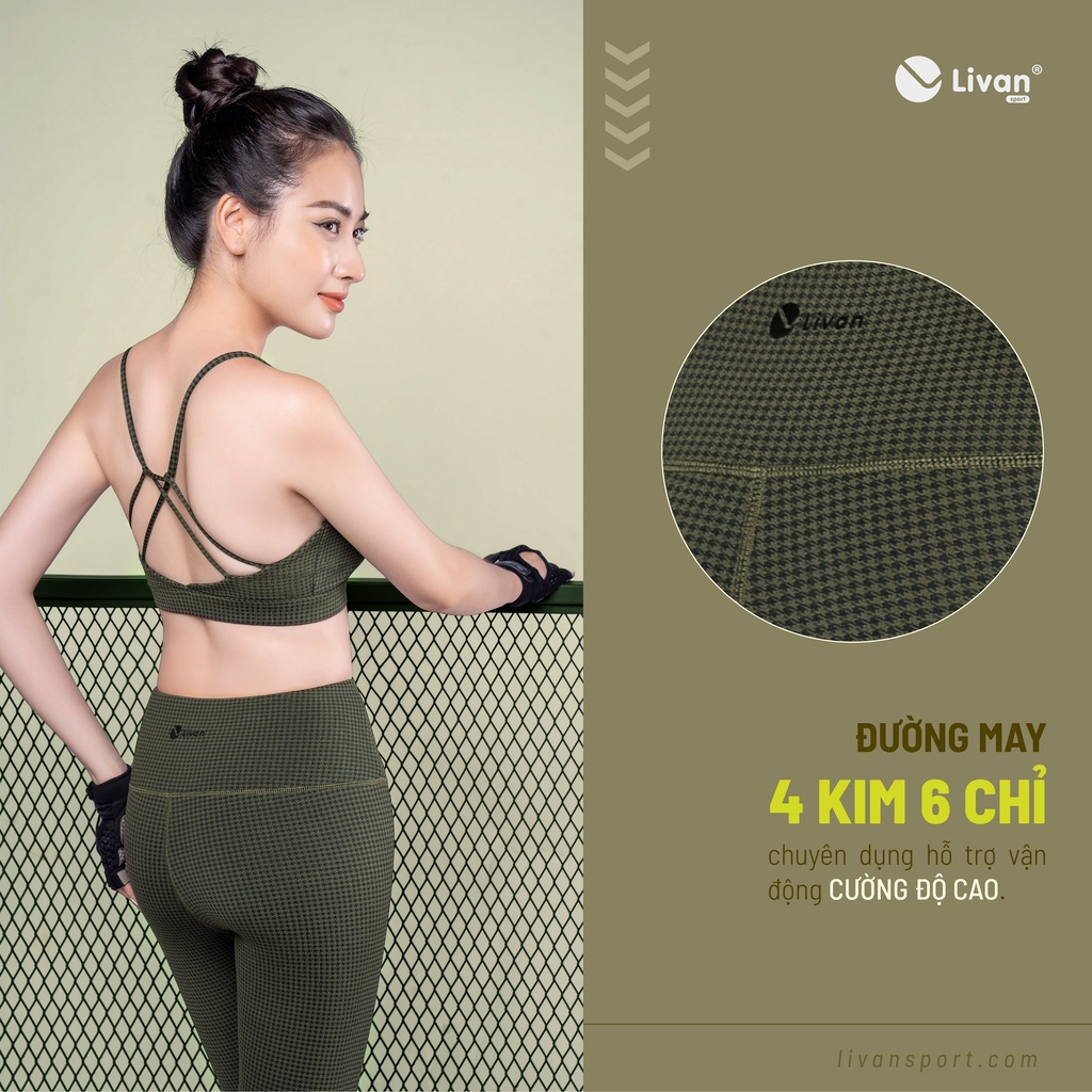 Set Bra Tập Gym Yoga Áo Bra Quần Legging Get Move On Livan Sport Cao Cấp