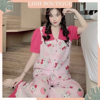 Đồ bộ nữ Vic's Mango cao cấp, đồ ngủ hoạ tiết mặc nhà sang trọng L121  thời trang nữ pijama