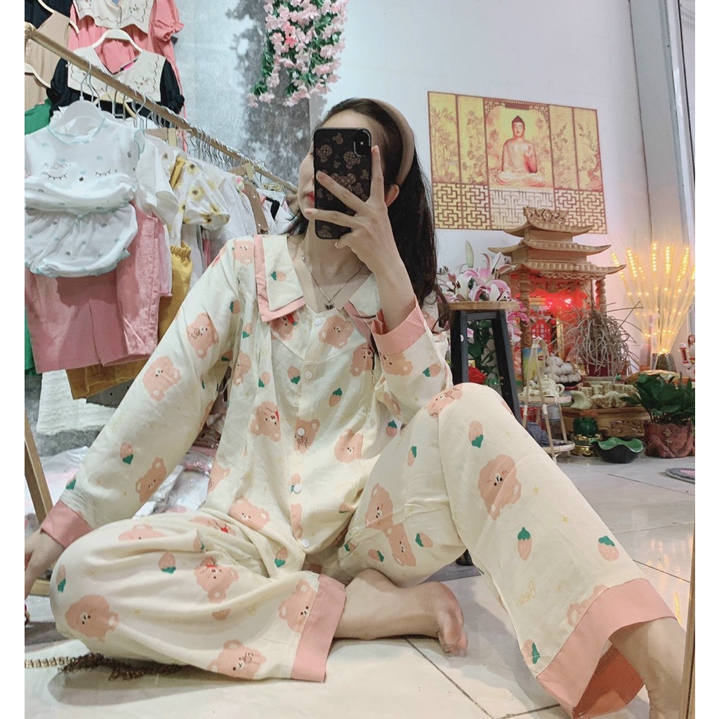 Bộ Bầu Chất Đũi Hàn Siêu Mềm, Mát Thiết Kế Vén Áo Cho Con Bú Cao Cấp Tiện Lợi (BD002)