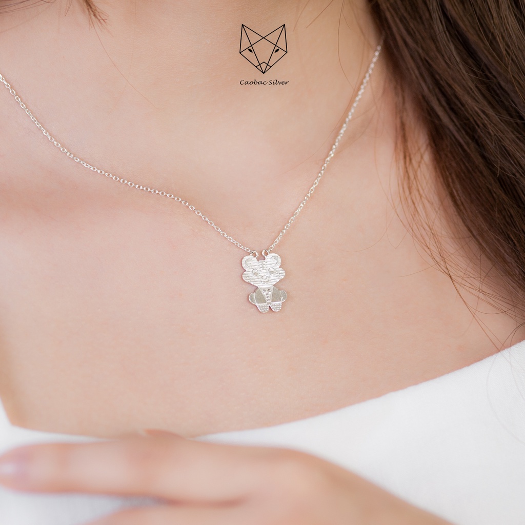 Dây Chuyền Bạc Ta CaoBac Jewellery Cho Nữ Hình Con Giáp Hổ Đơn Giản Phong Cách Cá Tính