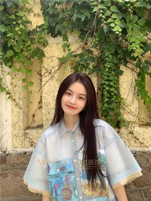 Áo sơ mi ren phối màu qccc