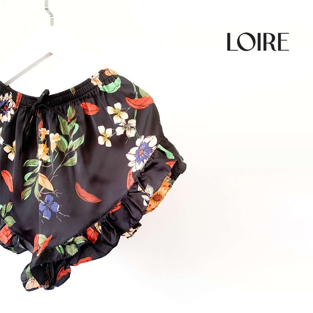 [Mã WABRLR131 giảm 10% tối đa 50K đơn 250K] Quần Short Mặc Nhà Hoa Nhún Bèo Loirechic LQD03