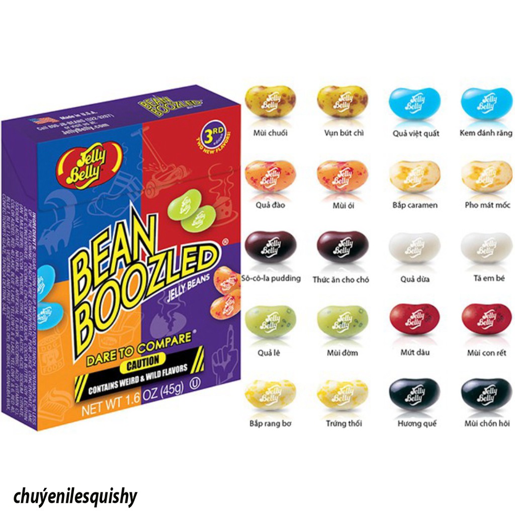 [7 loại- MÙA 5] Kẹo thối Bean Boozled hộp lớn vòng xoay