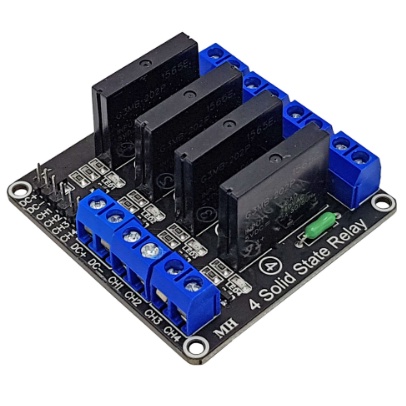 Mạch 4 relay ssr 5vdc 2a kích mức thấp Solid State Relay
