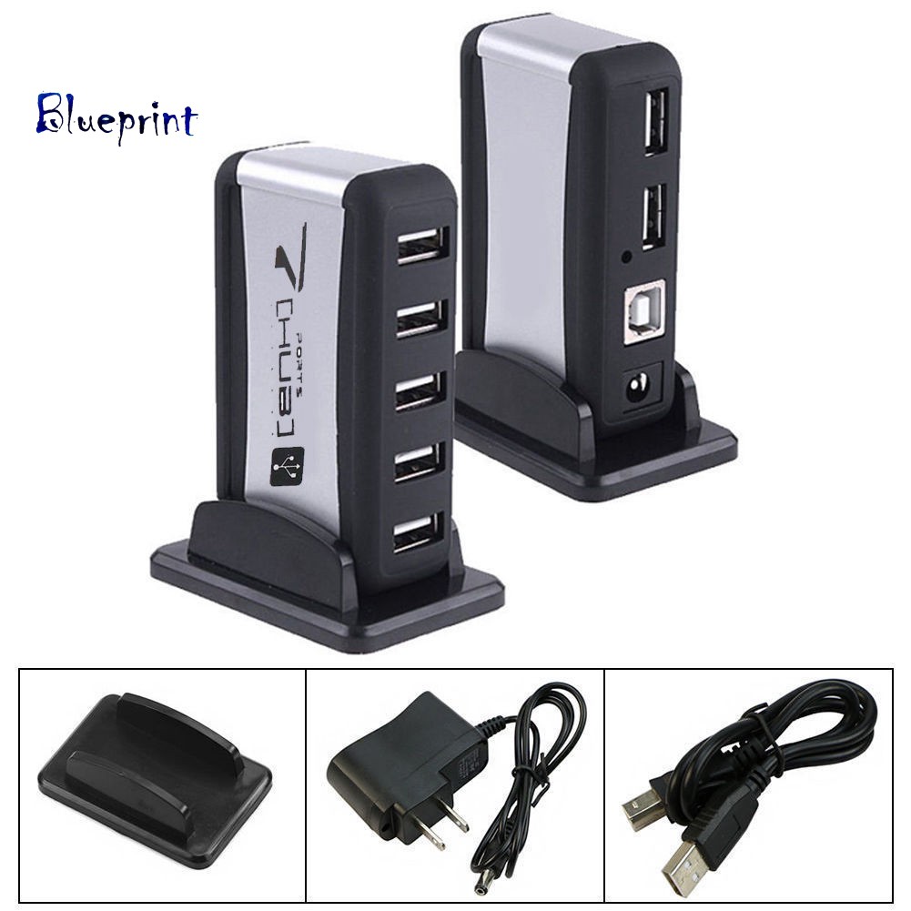 ☞Hub 7 Cổng USB 2.0 Tốc Độ Cao 50cm 5V Cho PC Laptop