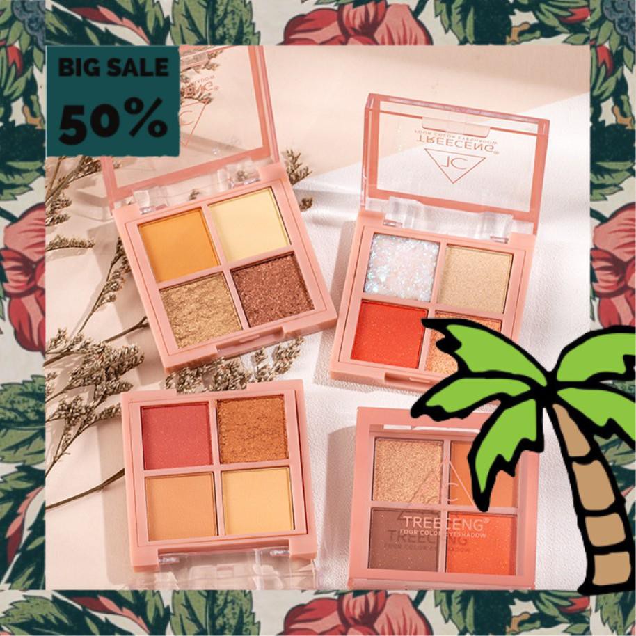 Phấn Mắt 4 Ô K'PEINE TC TREECENG Kèm Nhũ Thiết Kế Nhỏ Gọn Auth Nội Địa | BigBuy360 - bigbuy360.vn