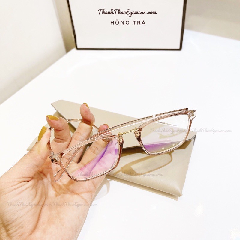 [Hàng Loại 1]  Gọng Kính Giả Cận Dẻo Vuông Phối Kim Loại Nam Nữ Thời Trang Hàn Quốc - ThanhThaoEyewear | BigBuy360 - bigbuy360.vn