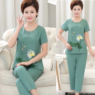 Bộ lanh đũi siêu mát trung tuổi