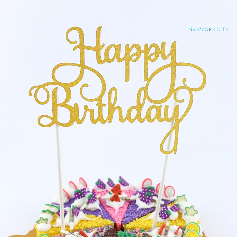 Que Cắm Trang Trí Bánh Sinh Nhật Chữ Happy Birthday Mới