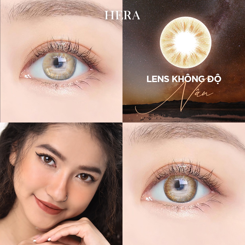 Lens không độ nâu Hàn Quốc Hera 16 mẫu kính áp tròng màu Brown hot nhất 2022
