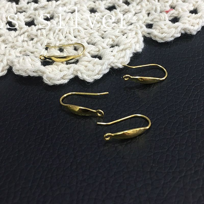 Sa 1 Cặp Bông Tai Móc Câu Hình Móc Câu Cá Màu Bạc Không Gây Dị Ứng