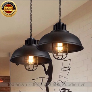 Đèn thả trang trí rọ sắt phòng nổ T055 chao đèn D330