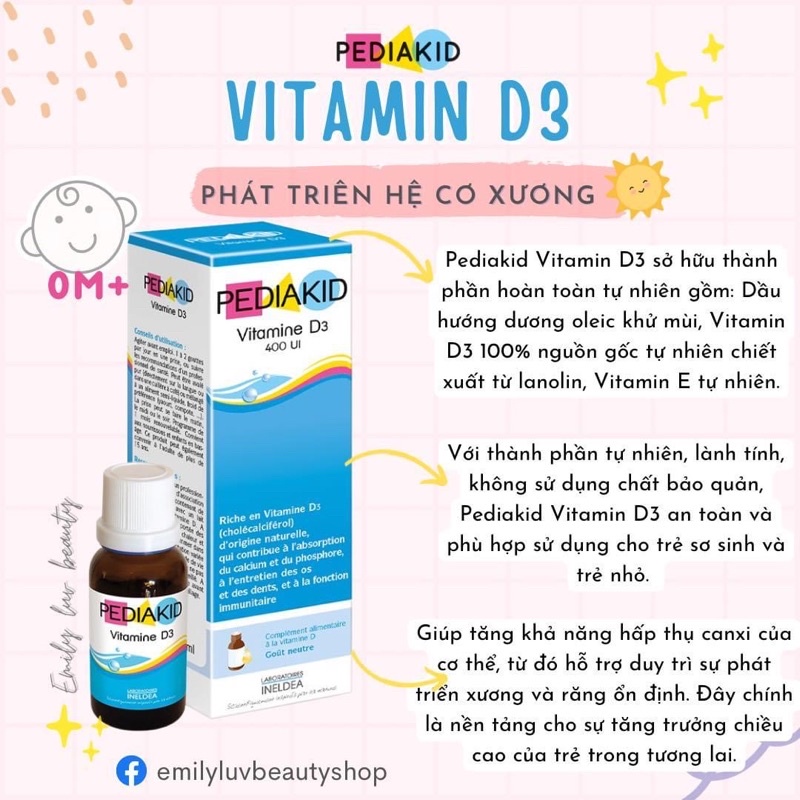 Siro PEDIAKID giúp bé ăn ngon, tăng đề kháng 125ml