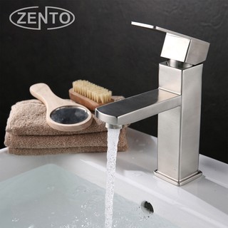 Vòi chậu lavabo nóng lạnh inox Zento SUS3324