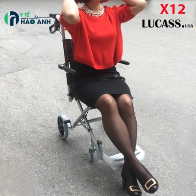 Xe lăn du lịch siêu nhỏ gọn Lucass X12