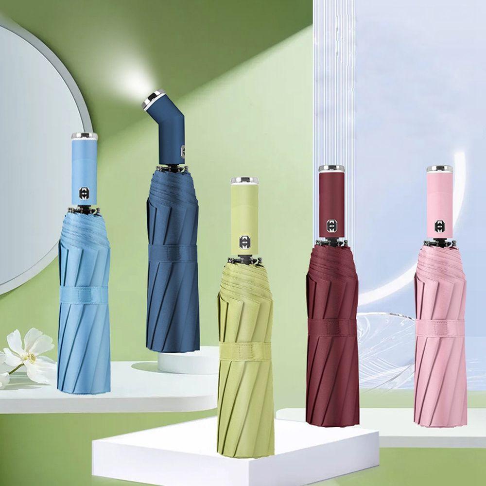 Dù Chống Mưa Nắng Có Đèn LED Xoay Được Tiện Dụng