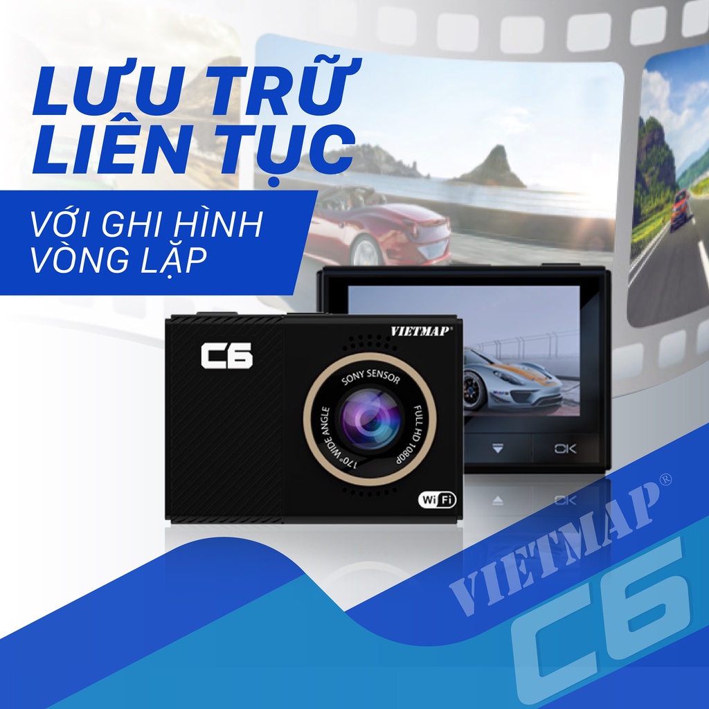 VietMap C6 - Camera Hành Trình Ô tô Có WiFi - Pin Siêu Tụ Điện | BigBuy360 - bigbuy360.vn