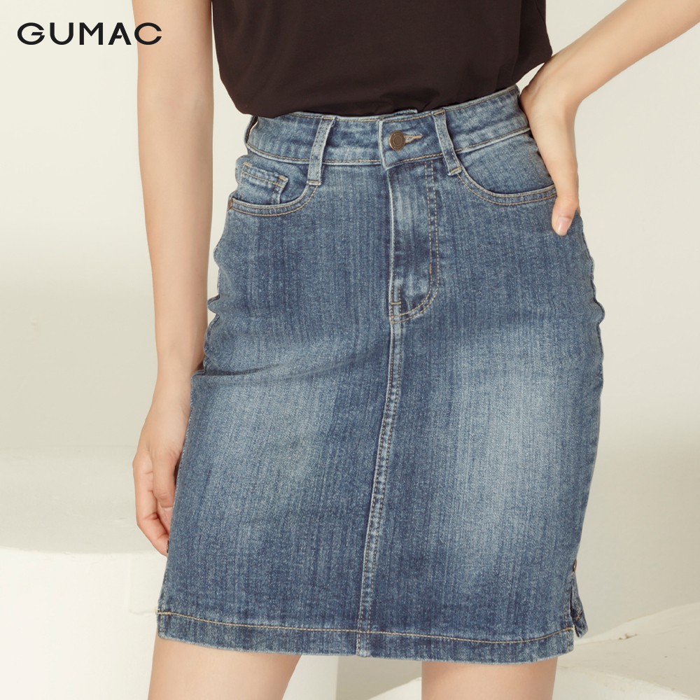 [Mã WAFAST hoàn 20% tối đa 100k xu đơn 250k] Váy jeans xẻ lai VJA995 GUMAC | BigBuy360 - bigbuy360.vn