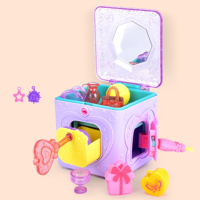 Hộp Đựng Trang Sức Đồ Chơi Đa Năng Kèm Chìa Khóa Độc Đáo Cho Bé