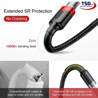 Cáp Sạc Nhanh Baseus Cafule Dài 2M ( iPhone, TypeC, Micro )
