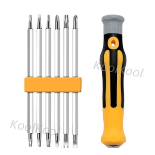 Bộ dụng cụ tuốc nơ vít gồm tay cầm cách điện và 7 thanh vặn có nam châm đa chức năng