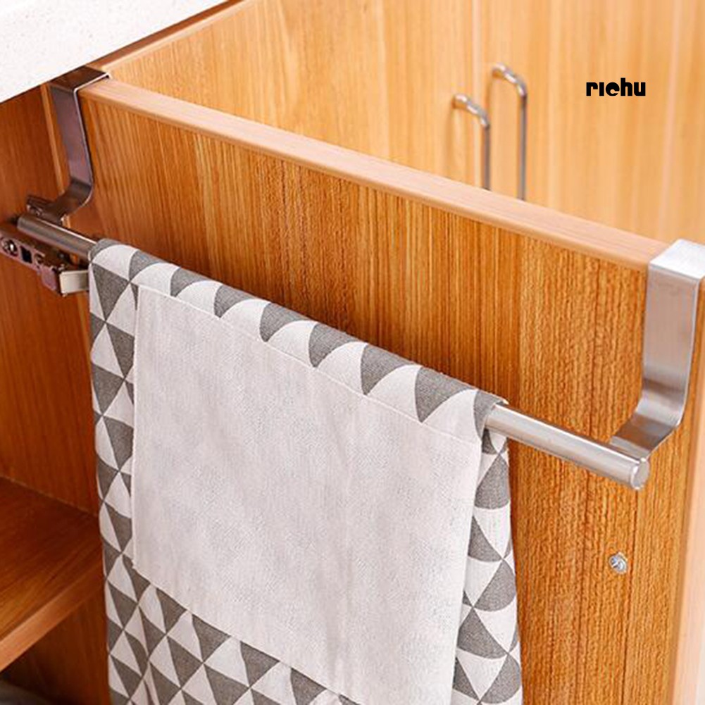❀Giá Đỡ Treo Khăn Bằng Thép Không Gỉ Gắn Cửa Tủ Chén