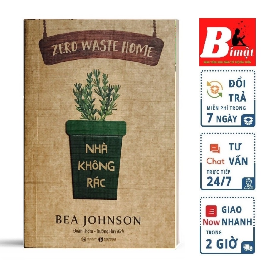 Sách - Nhà Không Rác - Tác giả: Bea Johnson Tặng Bookmark