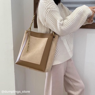 Túi đeo chéo vải da lộn