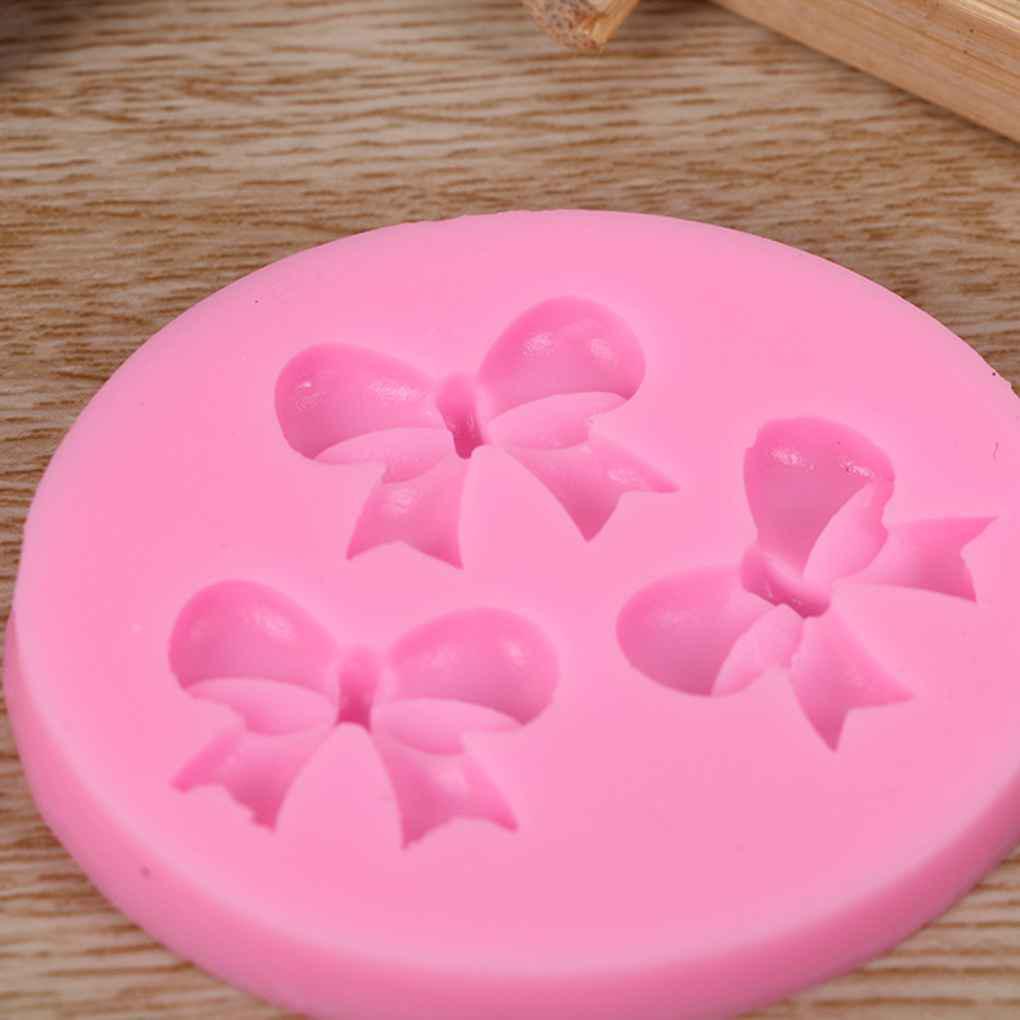 Khuôn Silicone 3 Ngăn Tạo Hình Nơ Trang Trí Bánh