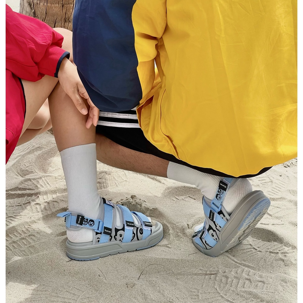 Giày sandal quai hậu unisex Buenas Sport SD-6868 - xanh dương - xăng-đan nam nữ học sinh đế cao 3 phân