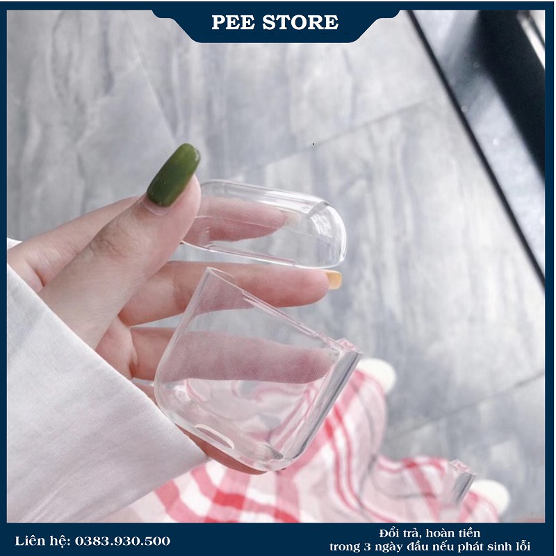 Vỏ airpod silicon trong suốt dành cho Airpod 1/ Airpod 2/ Airpod Pro - Peestore