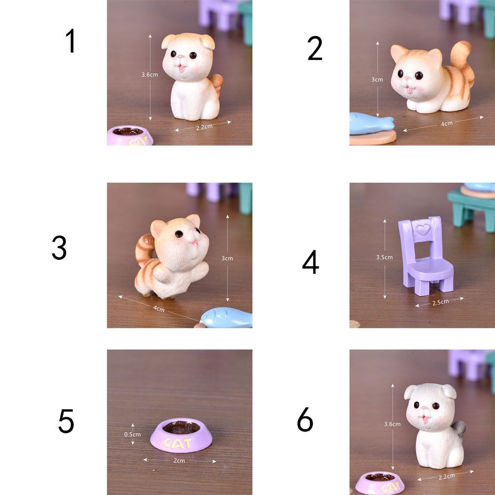 Mô Hình Mèo Hoạt Hình Bằng Nhựa Resin Trang Trí Giáng Sinh/Xe Hơi