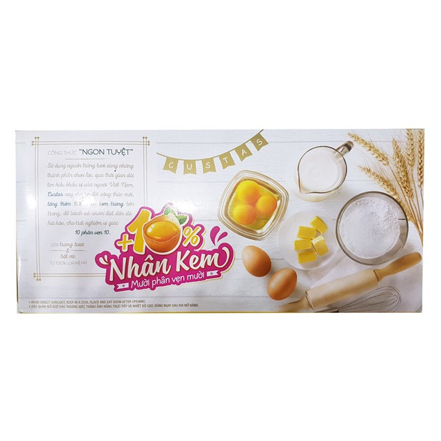 Bánh Custas Nhân Kem Trứng Hộp 6 Chiếc 141g