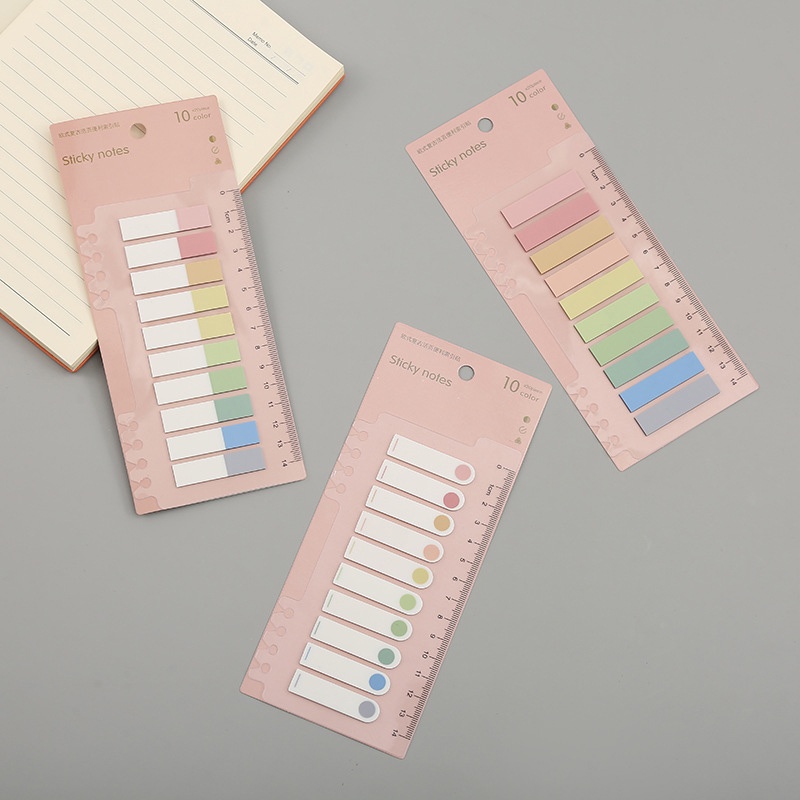 Set 200 tờ giấy ghi chú dạng dán nhiều màu sắc chống thấm nước, giấy note dán, nhãn dán ghi chú