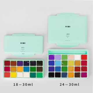 Màu Gouache Himi Miya thạch jelly chính hãng set 18/24/56 loại 30ml