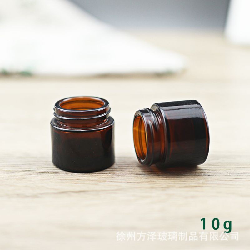 Hũ Chiết Mỹ Phẩm ❤ GIÁ RẺ NHẤT ❤ Hũ Chiết Mỹ Phẩm Thủy Tinh Nâu 10g,15g,20g,30g,50g,100g đựng kem face .