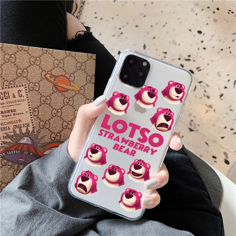 Disney Lotso Case for Samsung s10 s9 s9plus s8 s8plus s7 S6 S5 s20 s20ultra cover case note8 note9 note10plus casing n950 n920 N960 G960 G965 G925 Silicone Transparent shell cute cartoon